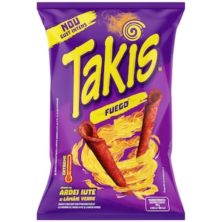 TAKIS | Snacks Fuego cu aroma de ardei iute si lamaie verde 55g