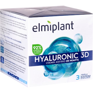 Elmiplant | Crema antirid de noapte Hyaluronic 3D 50ml