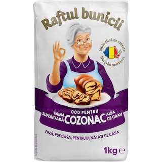 Raftul Bunicii | Faina alba de grau superioara 000 pentru cozonac 1kg