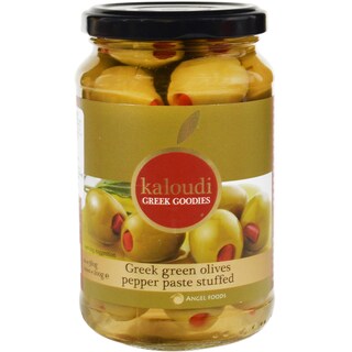 Kaloudi Greek Goodies | Masline verzi cu ardei 360g