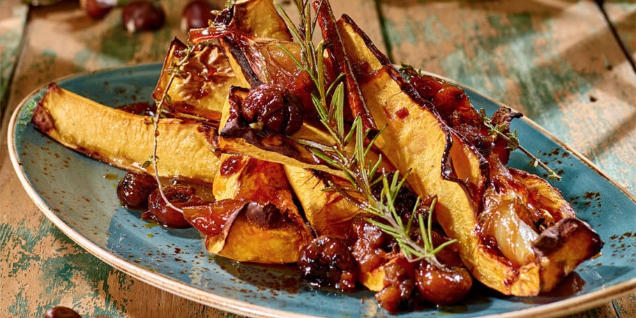 Dovleac copt cu castane