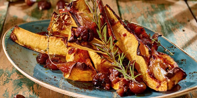 Dovleac copt cu castane