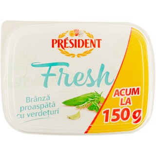 President | Fresh | Crema de branza cu verdeata 150g
