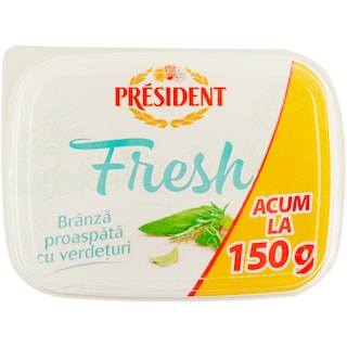 President | Fresh | Crema de branza cu verdeata 150g