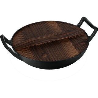 Berlinger Haus | Wok din fonta cu capac de lemn, 30cm