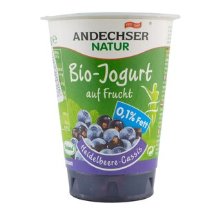 Andechser | Iaurt bio cu afine 0.1% grasime 180g