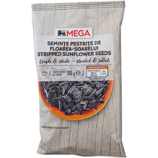 MEGA | Seminte pestrite de floarea-soarelui, coapte si sarate 100g