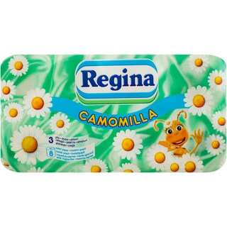Regina | Hartie igienica Camomilla, cu 8 role si 3 straturi