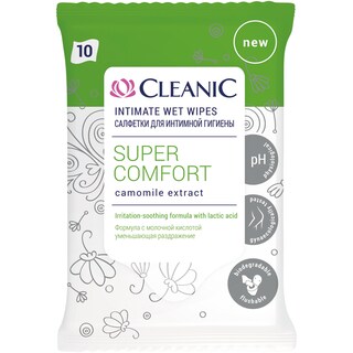 Cleanic | Servetele pentru igiena intima Super Comfort 10 bucati