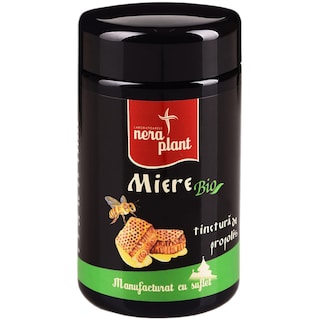 Nera Plant | Miere bio cu tinctura de propolis 220g