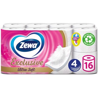 Zewa | Hartie igienica Exclusive Ultra Soft, 4 straturi, 16 role