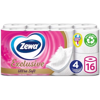 Zewa | Hartie igienica Exclusive Ultra Soft, 4 straturi, 16 role