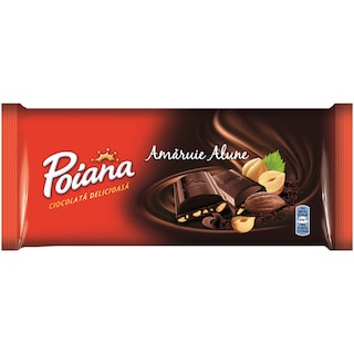 Poiana | Ciocolata amaruie cu alune 90g