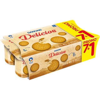 Danone Delicios | Iaurt cu biscuiti 8x125g