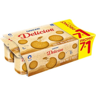 Danone Delicios | Iaurt cu biscuiti 8x125g