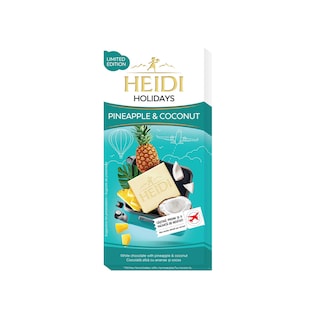 Heidi | Ciocolata alba cu ananas si cocos 80g