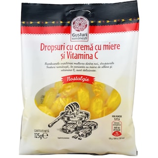 Gusturi romanesti | Dropsuri cu crema cu miere si vitamina C 125g