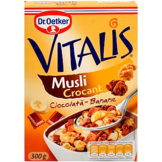 Dr. Oetker | Vitalis | Musli crocant cu banane si ciocolata 300g