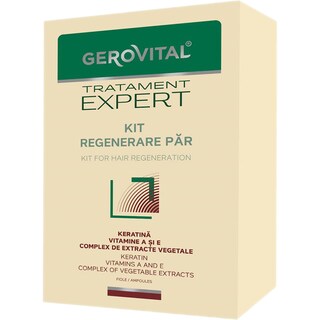 Gerovital | Tratament Expert | Kit regenerare par fiole 10x5x10ml