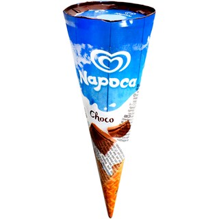 Napoca | Inghetata cu smantana si ciocolata cu lapte in cornet cu glazura de ciocolata 55g