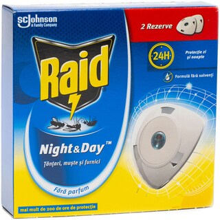 Raid | Night&Day | Rezerva dubla impotriva mustelor, tantarilor si furnicilor