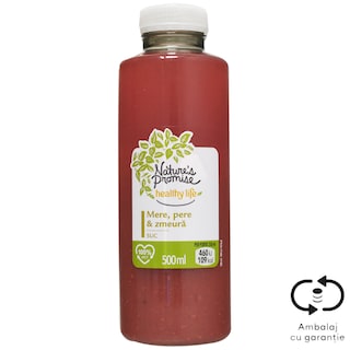 Nature's Promise Healthy Life | Suc de mere, pere si zmeura 500ml