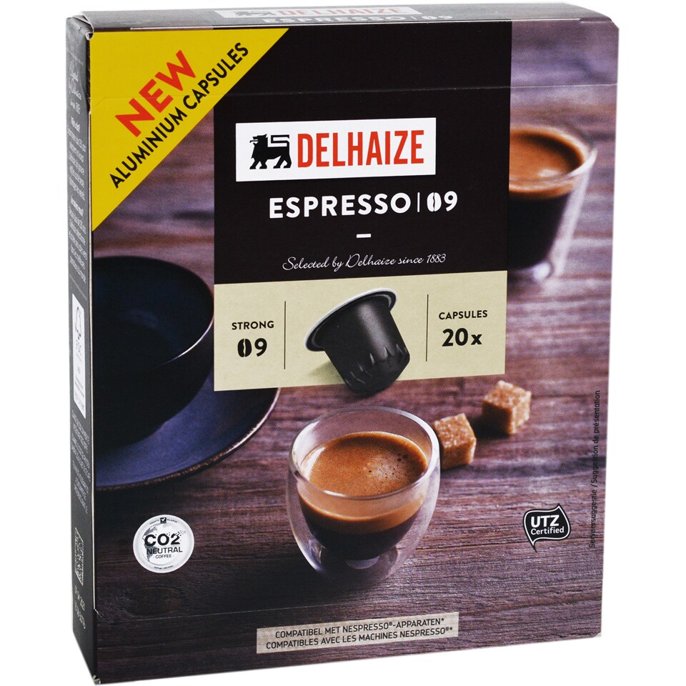 Delhaize | Cafea Espresso 09, 20 capsule 100g | Mega-image