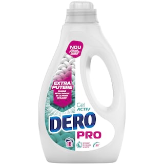 Dero | Detergent Gel Activ Pro, 18 spalari, 900ml