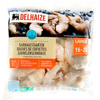Delhaize | Cozi de creveti nedecorticati, 16-20 de bucati 450g