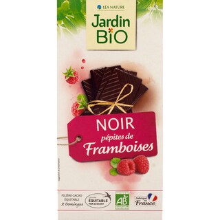 Jardin Bio' | Ciocolata neagra bio cu zmeura 100g
