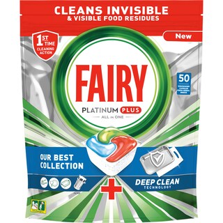 Fairy | Platinum | Detergent masina spalat vase, 50 capsule