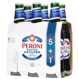 Peroni Nastro Azzurro | Bere blonda pasteurizata 5+1x0.33L