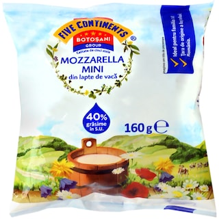 Five Continents | Mozzarella mini din lapte de vaca 160g