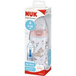 NUK | Biberon First Choice Disney Bambi, 6-18 luni 300ml