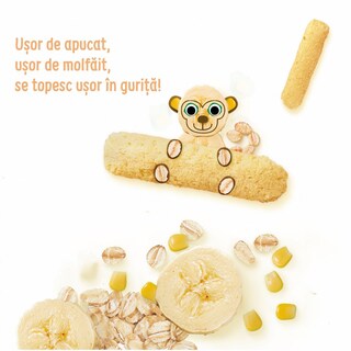 Organix | Baghete bio din porumb, ovaz si banane 25g