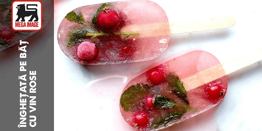 ÎNGHEȚATĂ PE BĂȚ CU VIN ROSE