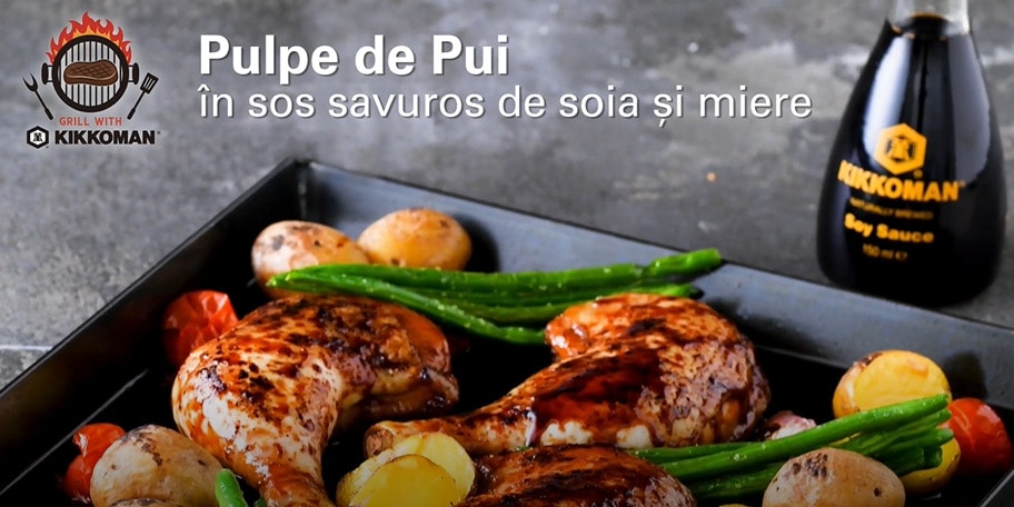 Pulpe de pui în sos savuros de soia și miere