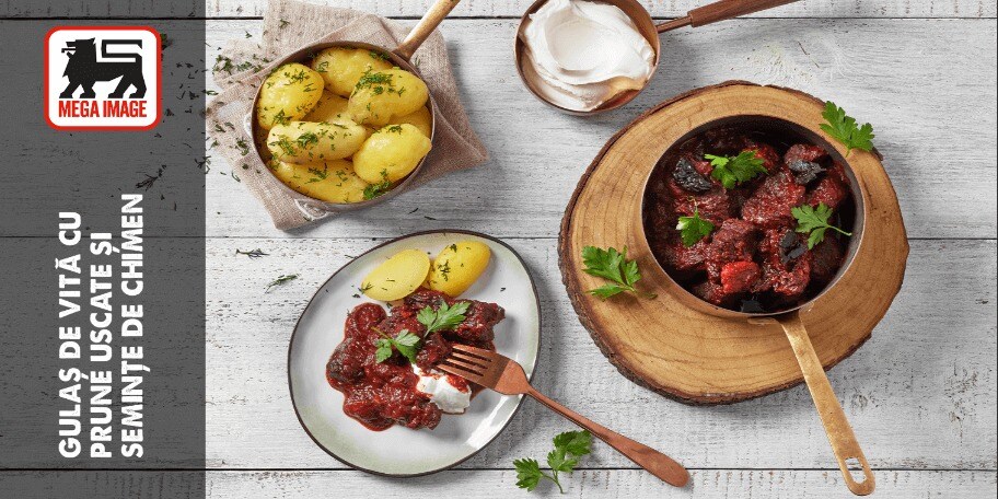  GULAȘ DE VITĂ CU PRUNE USCATE ȘI SEMINȚE DE CHIMEN