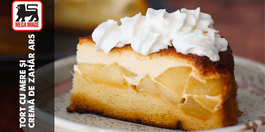  Tort cu mere și cremă de zahăr ars