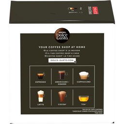 Nescafe | Dolce Gusto | Cafea Espresso Intenso Decaffeinato, 16 capsule