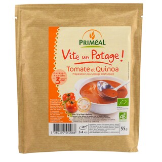 Primeal | Supa instant cu rosii si quinoa bio 55g