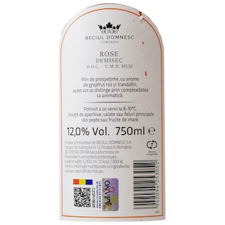 Beciul Domnesc | Vin rose demisec 0.75L