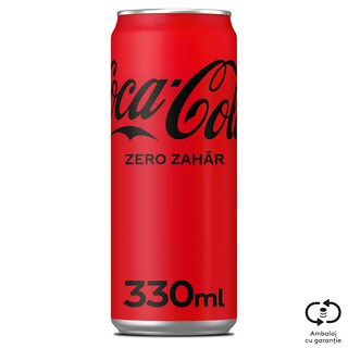 Coca-Cola Zero Zahar | Bautura racoritoare carbogazoasa 330ml