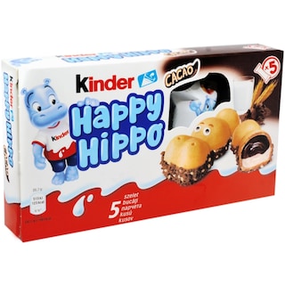 Kinder Happy Hippo | Napolitane cu umplutura de lapte si cacao 5x20.7g