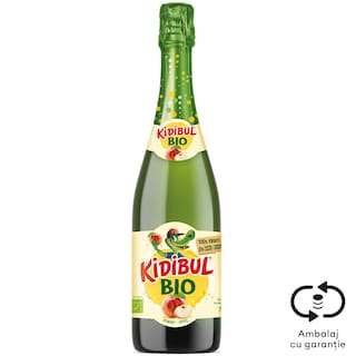 Kidibul | Bautura racoritoare carbogazoasa din suc de mere bio 0.75L