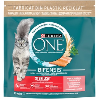 Purina One | Hrana uscata cu somon pentru pisici sterilizate 1.5kg