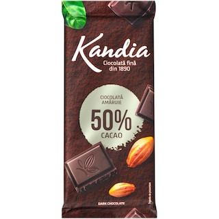 Kandia | Ciocolata amaruie 50% cacao 80g
