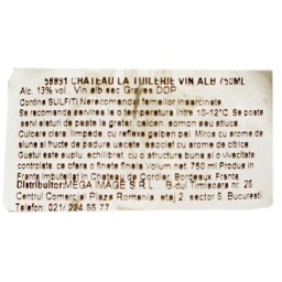 Chateau de la Tuilerie | Vin alb sec 0.75L