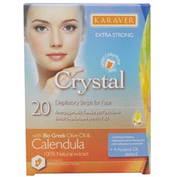 Karaver | Benzi depilatoare pentru fata Crystal, 20 bucati