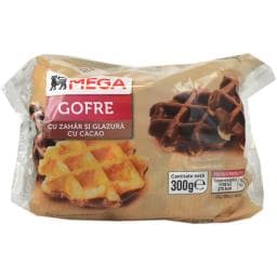 Gofre cu zahar si glazura cu ciocolata 300g